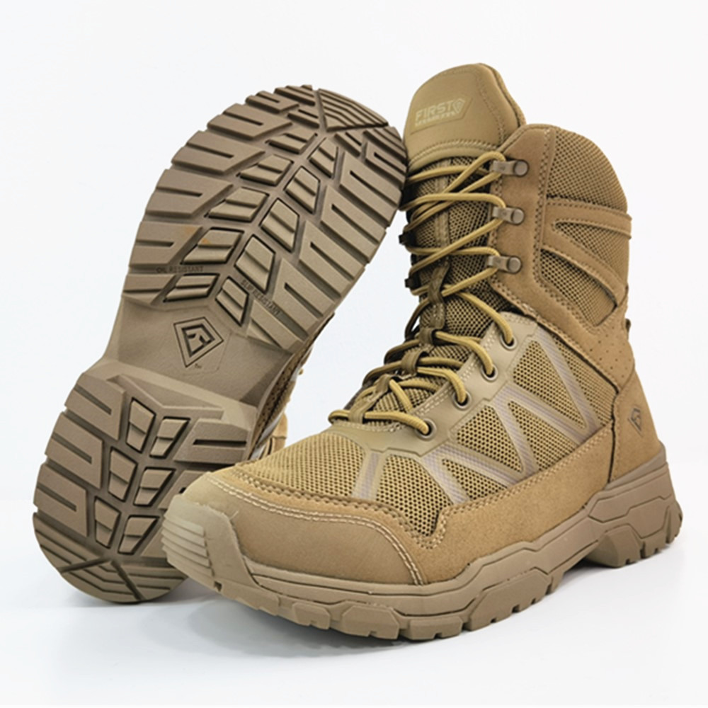 四季款外贸男高帮户外黑沙色执勤沙漠靴子舒适训练鞋
