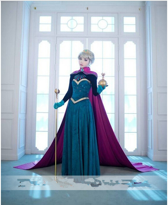 冰雪奇缘艾莎皇后elsa成人加冕礼服cosplay女装民族服装