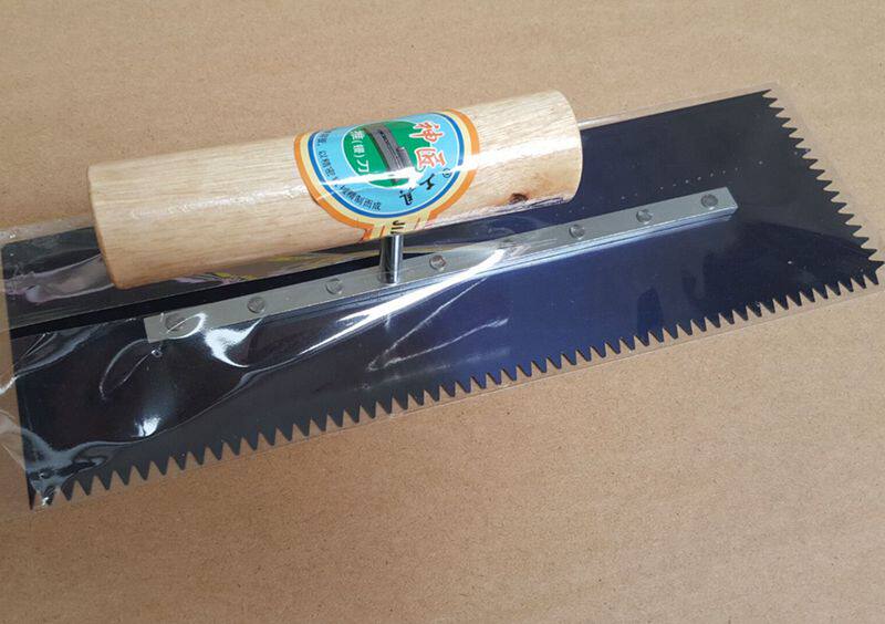 神匠环氧地坪自流流平工具镘刀锯齿平口刮刀抹泥抹泥刀