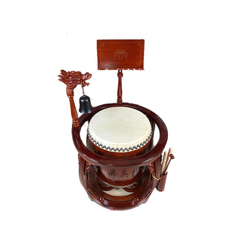 钟鼓台湾鼓圆鼓架佛道教法寺庙法器寺院鼓佛具堂鼓