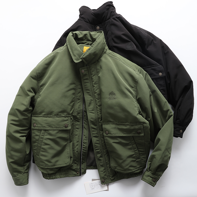 日系复古宽松翻领工装男士加厚羽绒服 男休闲保暖棉衣棉服外套潮