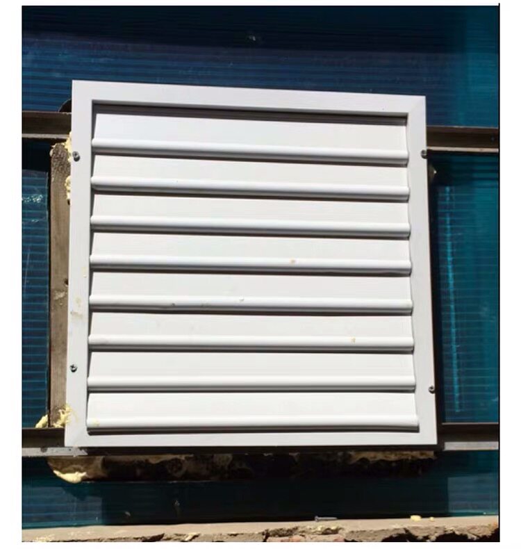 风口百叶风机轴流百叶窗铝合金自垂防雨排风室内新风系统