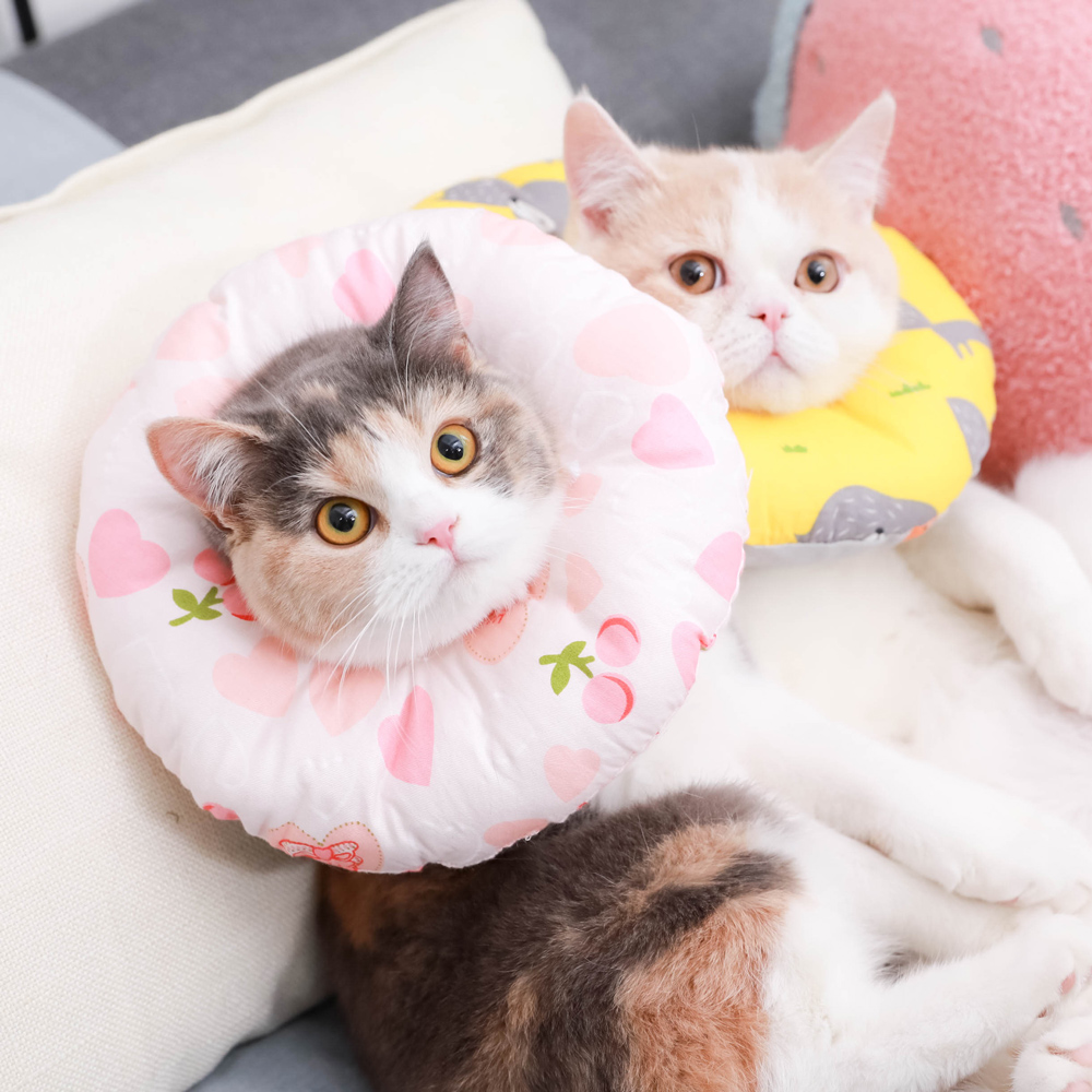 伊丽莎白圈 猫项圈猫脖圈伊利沙白圈软布 猫咪宠物头套防舔耻辱圈
