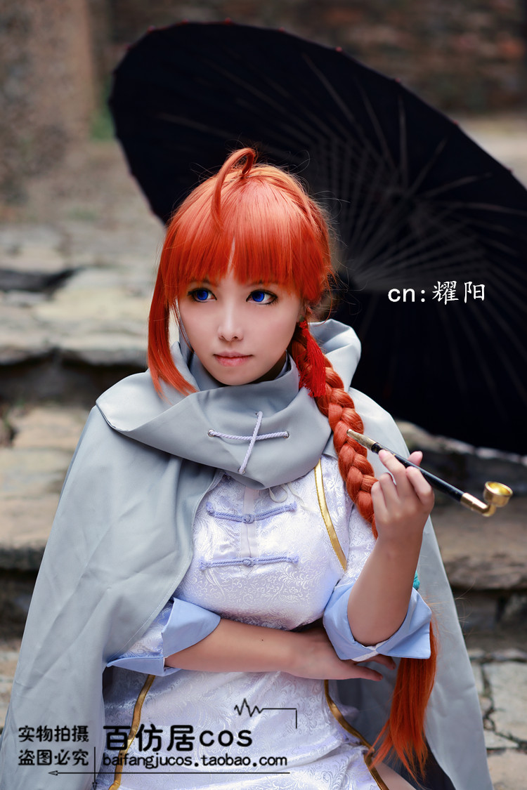 银魂神威神乐兔妈妈江华cos旗袍斗篷cosplay服装cosplay女装