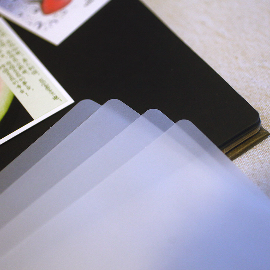 隔页硫酸三孔活页相册专用横向朦珑描图纸水晶笔记本