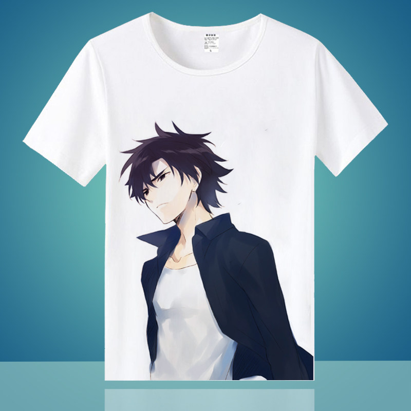 fate系列周边衣服 saber吾王 远坂凛 黑贞德动漫短袖t恤男女夏