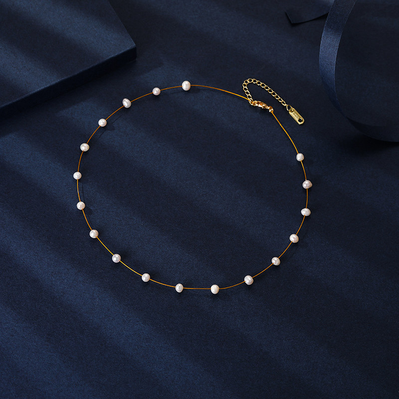 天然淡水珍珠满天星项链小众设计感女网红2020项链