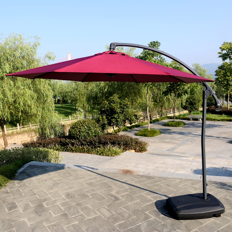 3米户外太阳伞侧立香蕉庭院公园遮阳伞侧边室外遮阳伞