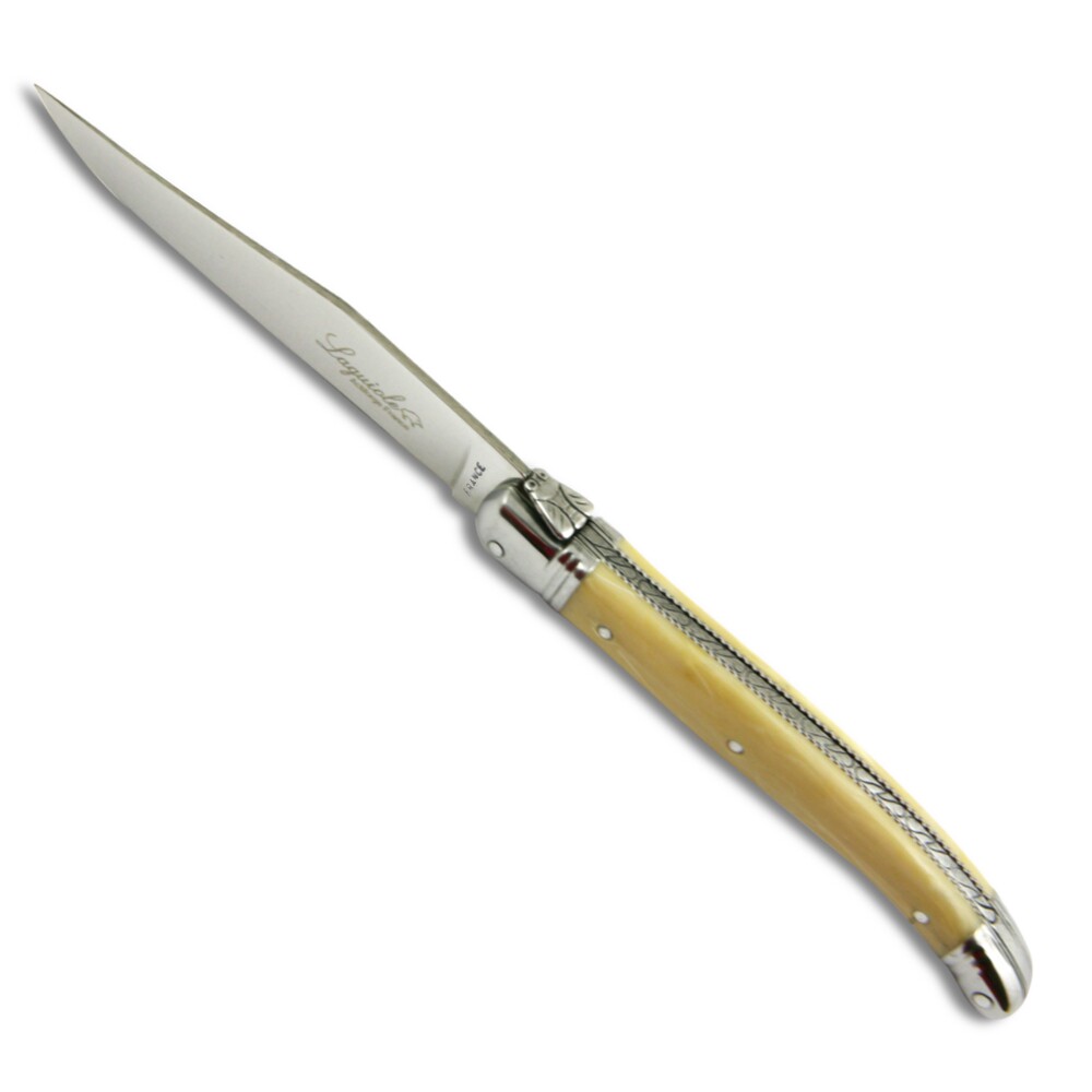 法国laguiole拉吉奥乐尊贵米白树脂刀柄餐刀6件套西餐刀具