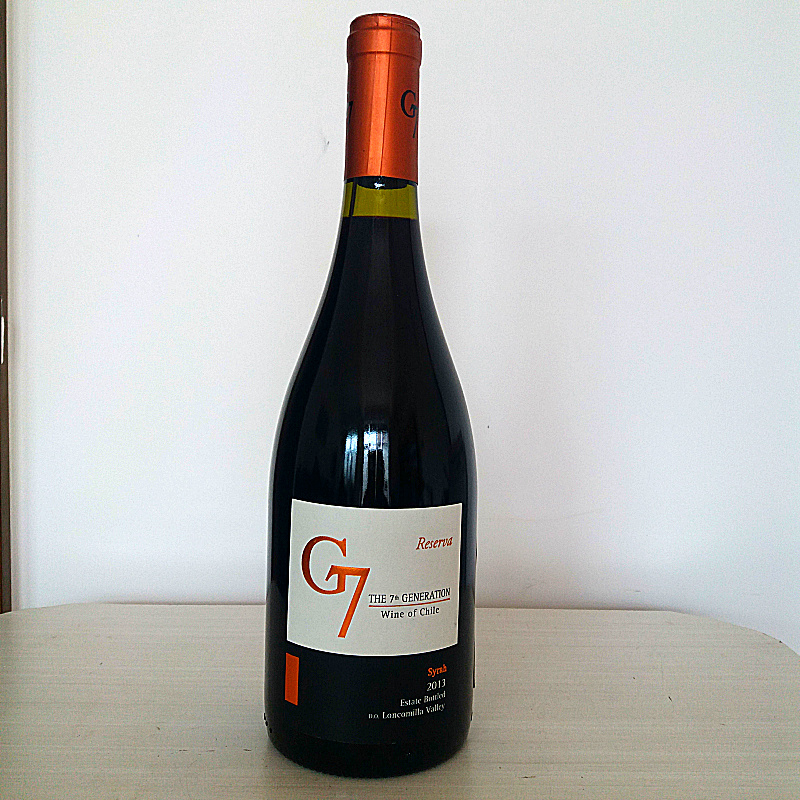 进口俄罗斯g7红酒珍藏版西拉干红智利红葡萄酒西餐干红静态葡萄酒