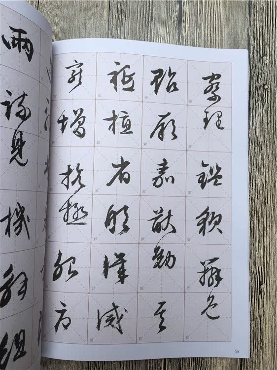 简字大人学生临帖练字原贴放大 毛笔书法字帖 草书千字文 文徵明