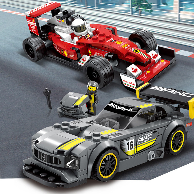 益智智乐高方程式超级赛车系列男孩子拼装积木跑车塑料积木