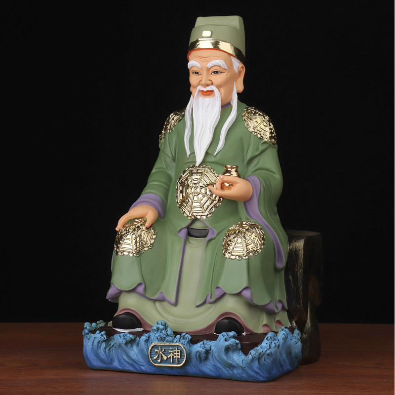 包邮12寸水神神像共工河伯水君祝融苟芒玄暝蓐收奇相冰夷李冰水伯