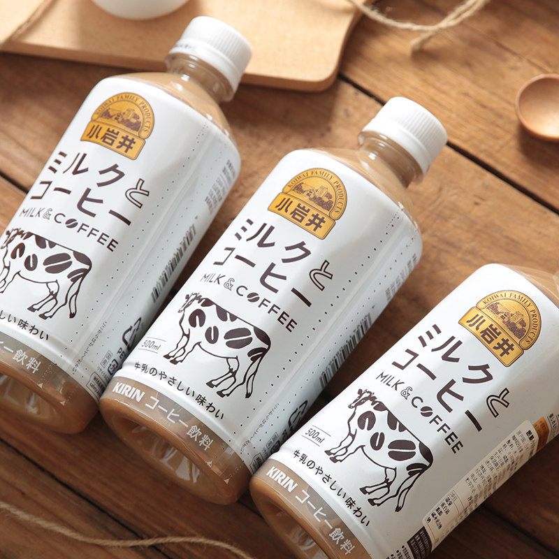 日本进口麒麟kirin小岩井牛奶咖啡饮料即饮网红牛乳咖啡500ml*4瓶