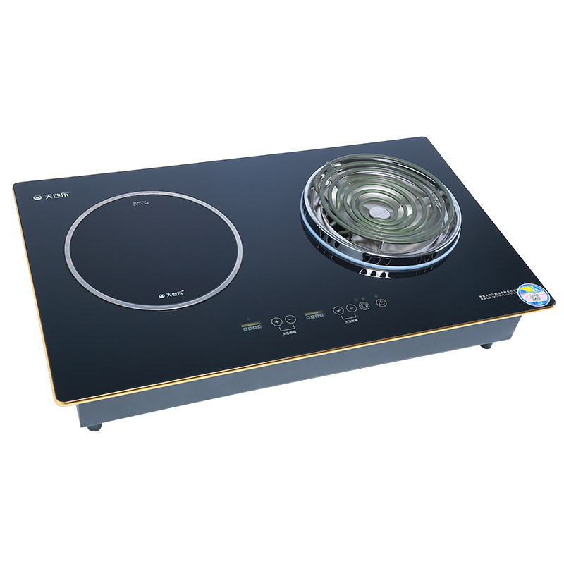 天地乐 电灶电陶炉 家用双头爆炒德国ego炉芯 触摸定时 tes-vi