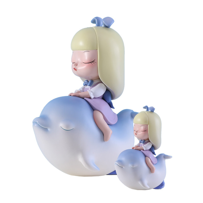 海洋之歌晨星海豚雪球海豹冰月蓝明雪白可爱潮玩盲盒
