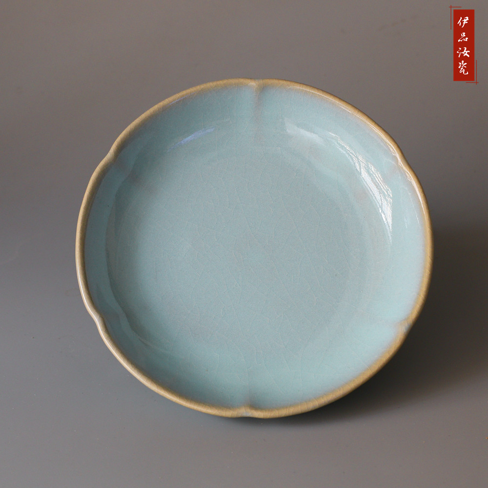 汝州原产地汝瓷郭留江仿古葵花洗壶茶盘笔洗汝窑茶道