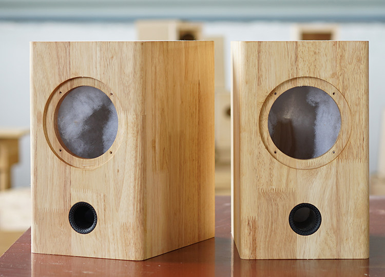 橡胶木实木音箱4寸定制马克官方箱体图纸diy全频音箱空箱莞音曲泉