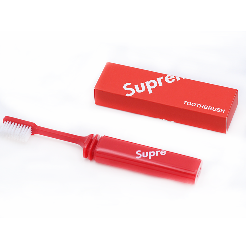 网红红色喜庆可折叠牙刷软毛成人小巧随身便携式牙刷