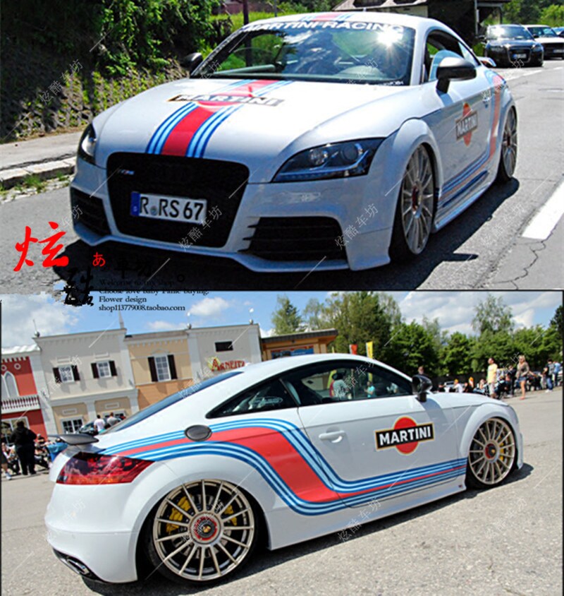 适用奥迪tt车贴拉花 tts马天尼限量版 引擎盖改装贴纸车展装饰
