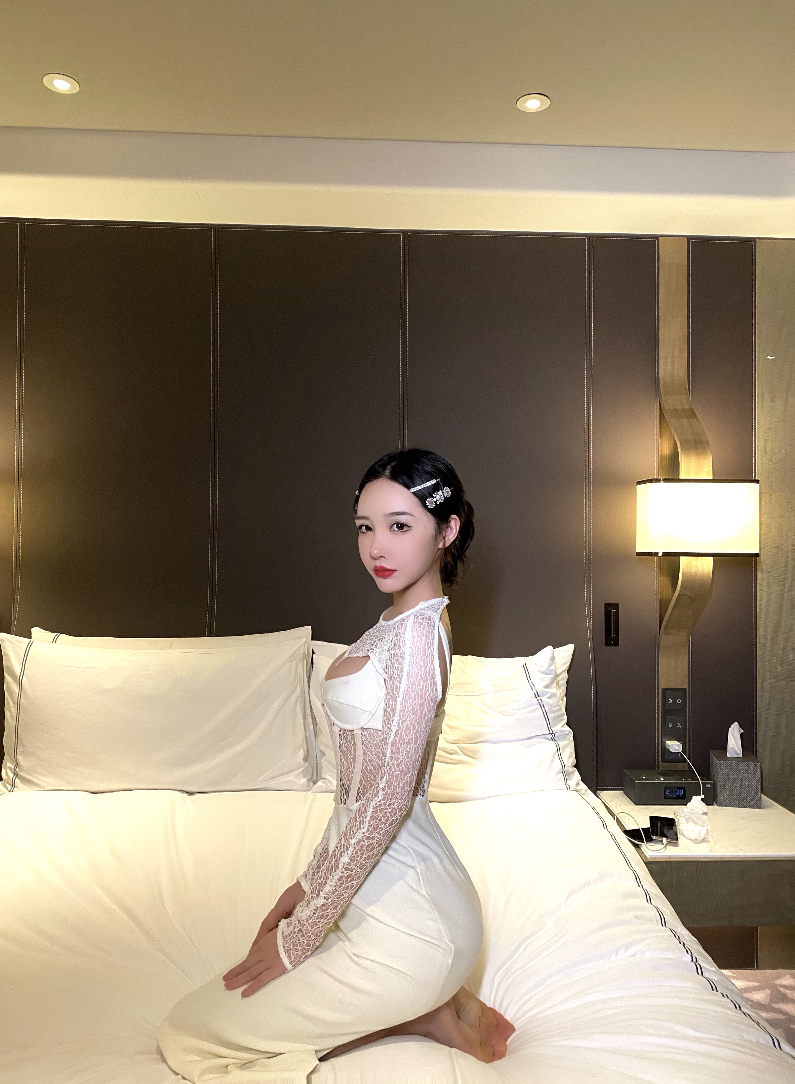 性感现货小星shining连衣裙秋季新款炸弹蕾丝拼接连衣裙