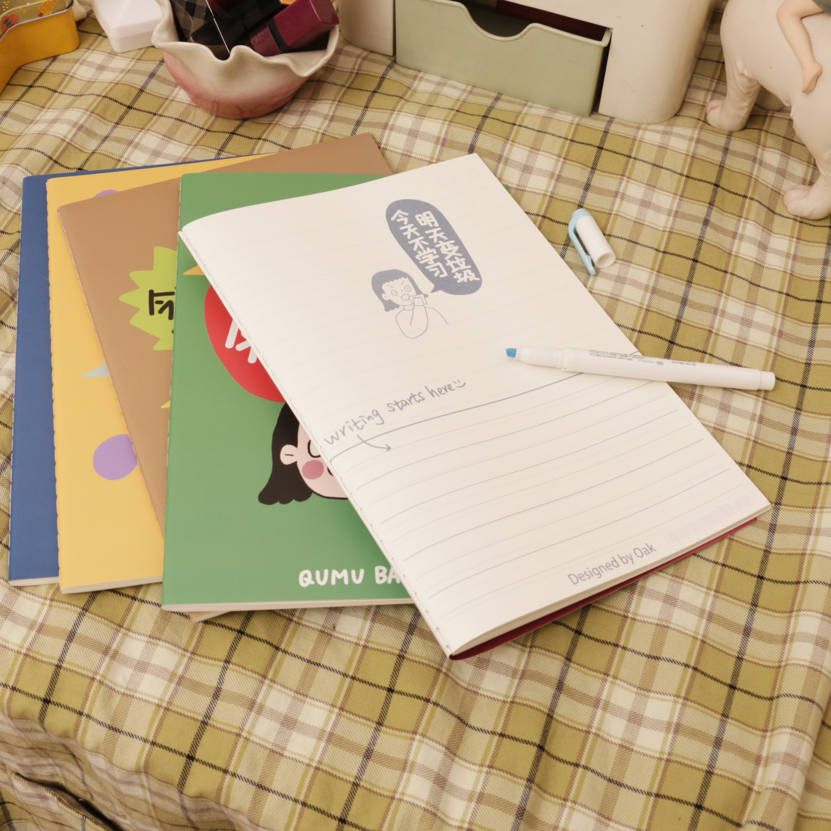 栎树制造b5横线学生卡通原创笔记本车线本可爱笔记本