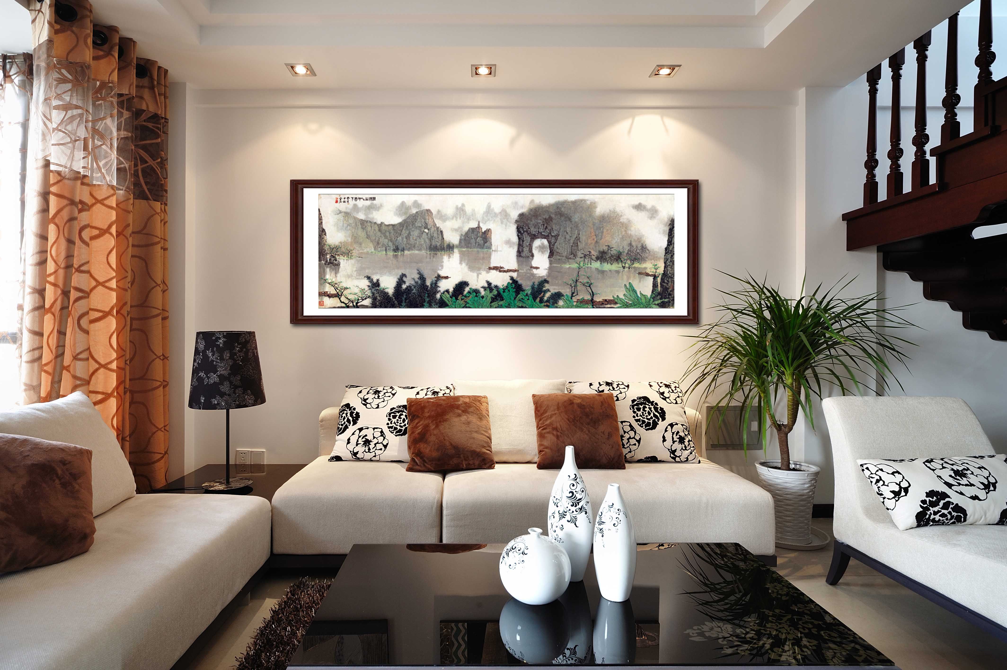 白雪石桂林山水 中国画水墨山水画书法字画工笔画酒店客厅装饰画