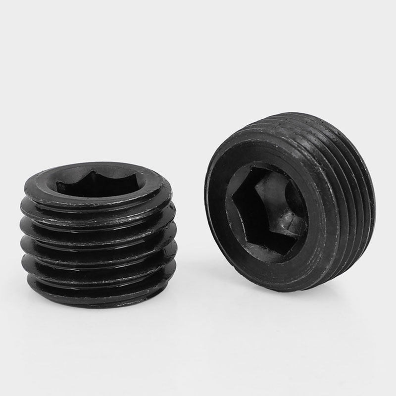 发黑六角堵头公制细牙螺塞闷头止付管堵m5m6m8m10管堵