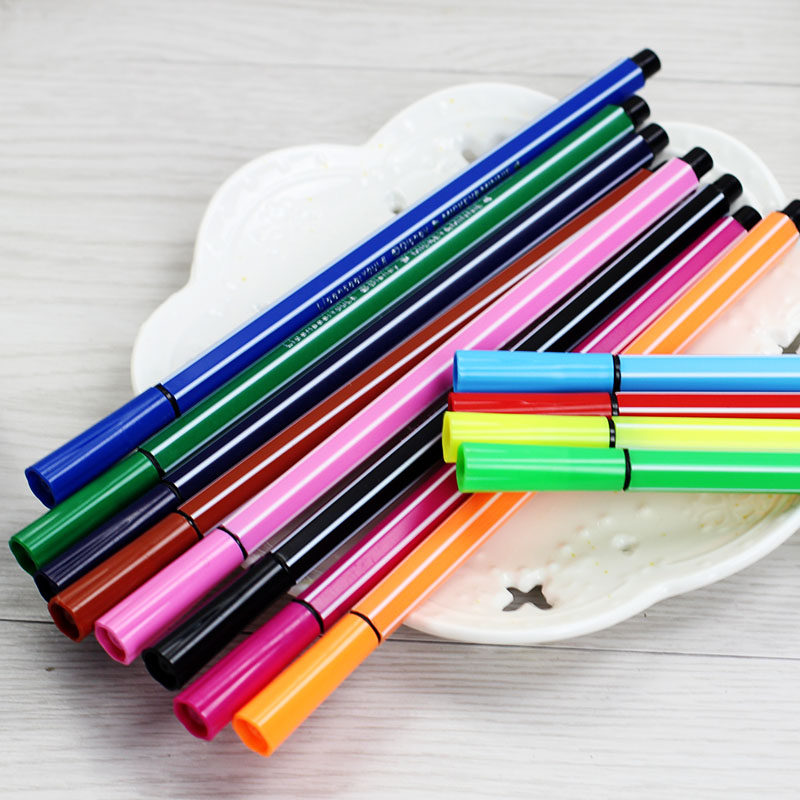 彩色笔水彩笔1836色z可水洗儿童y画笔套装初学幼儿园