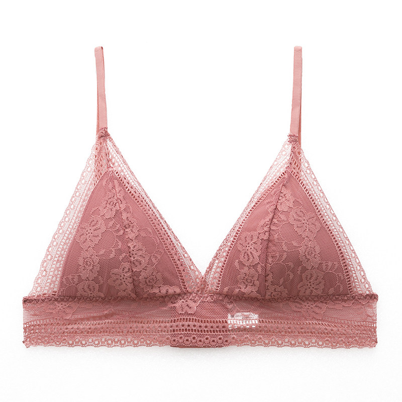 内衣女无钢圈夏季真丝100桑蚕蚕丝小胸三角文胸