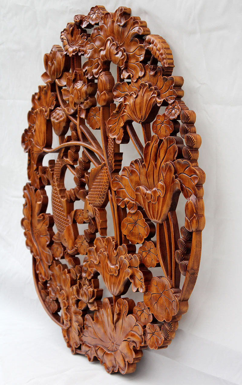 东阳木雕挂件香樟木头雕刻刻画工艺品中式客厅木雕