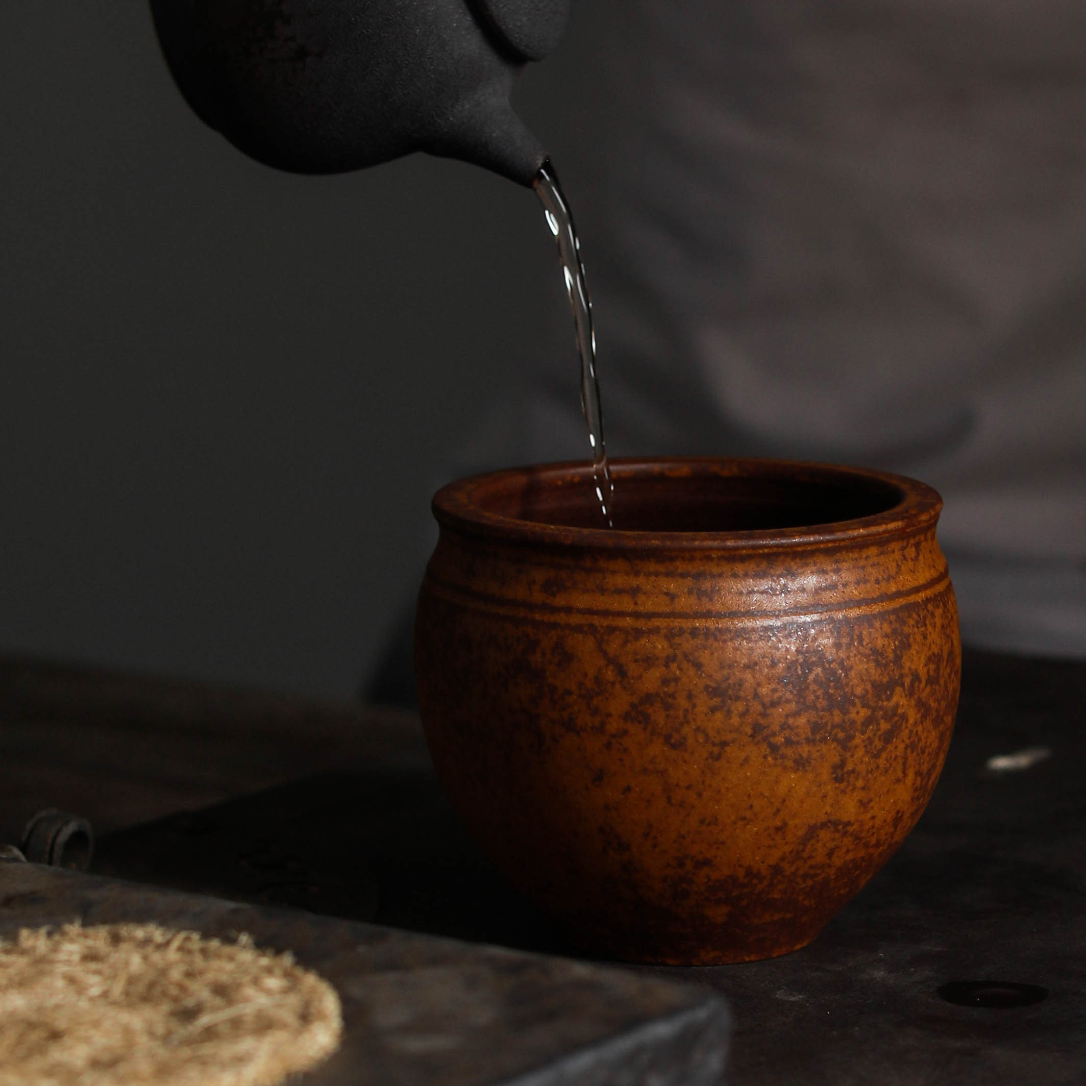 独清藤黄茶洗景德镇陶瓷小号建水茶渣水洗茶台配件茶道