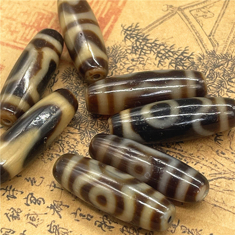 保真西藏天然玛瑙老天珠包浆牙黄玉髓天项坠项坠