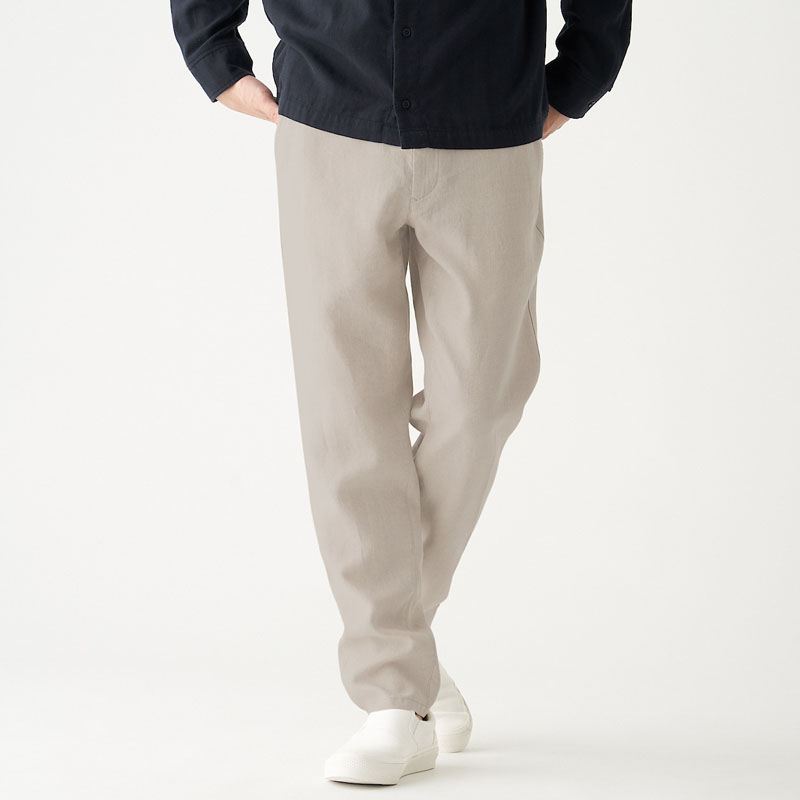 无印良品 MUJI 男式 法国亚麻 裤子 687682