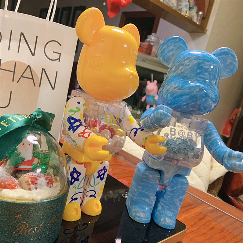 bearbrick梵高公仔暴力熊摆件限量收藏积木熊手办关节潮玩盲盒