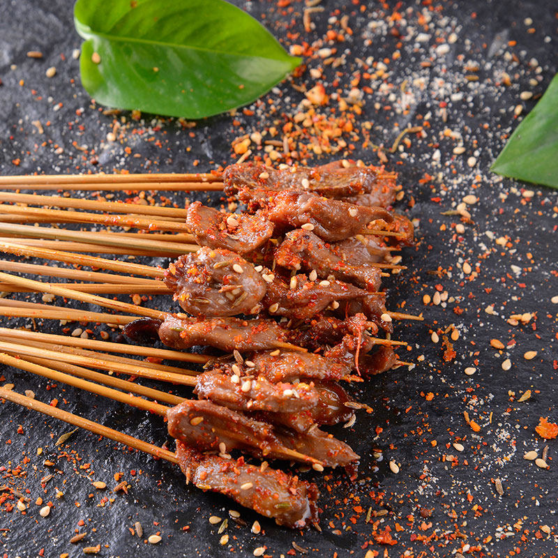 正新香辣60g鸭肉串阿拉伯大肉串烧烤大肉串厂家冷冻批 发320串/箱