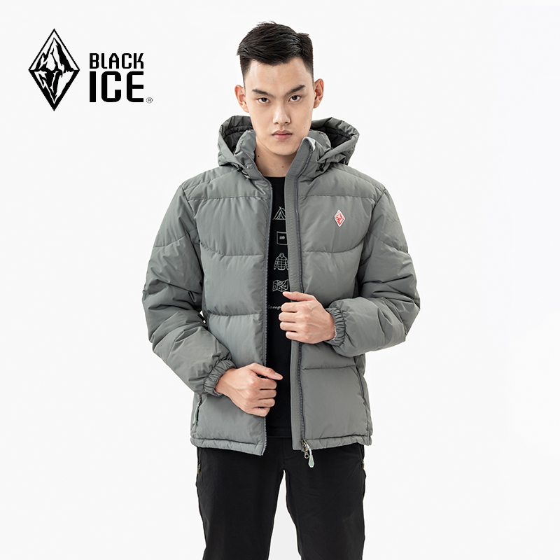 黑冰经典2021款天枢户外防风连帽羽绒服男士短款鹅绒700蓬羽绒服
