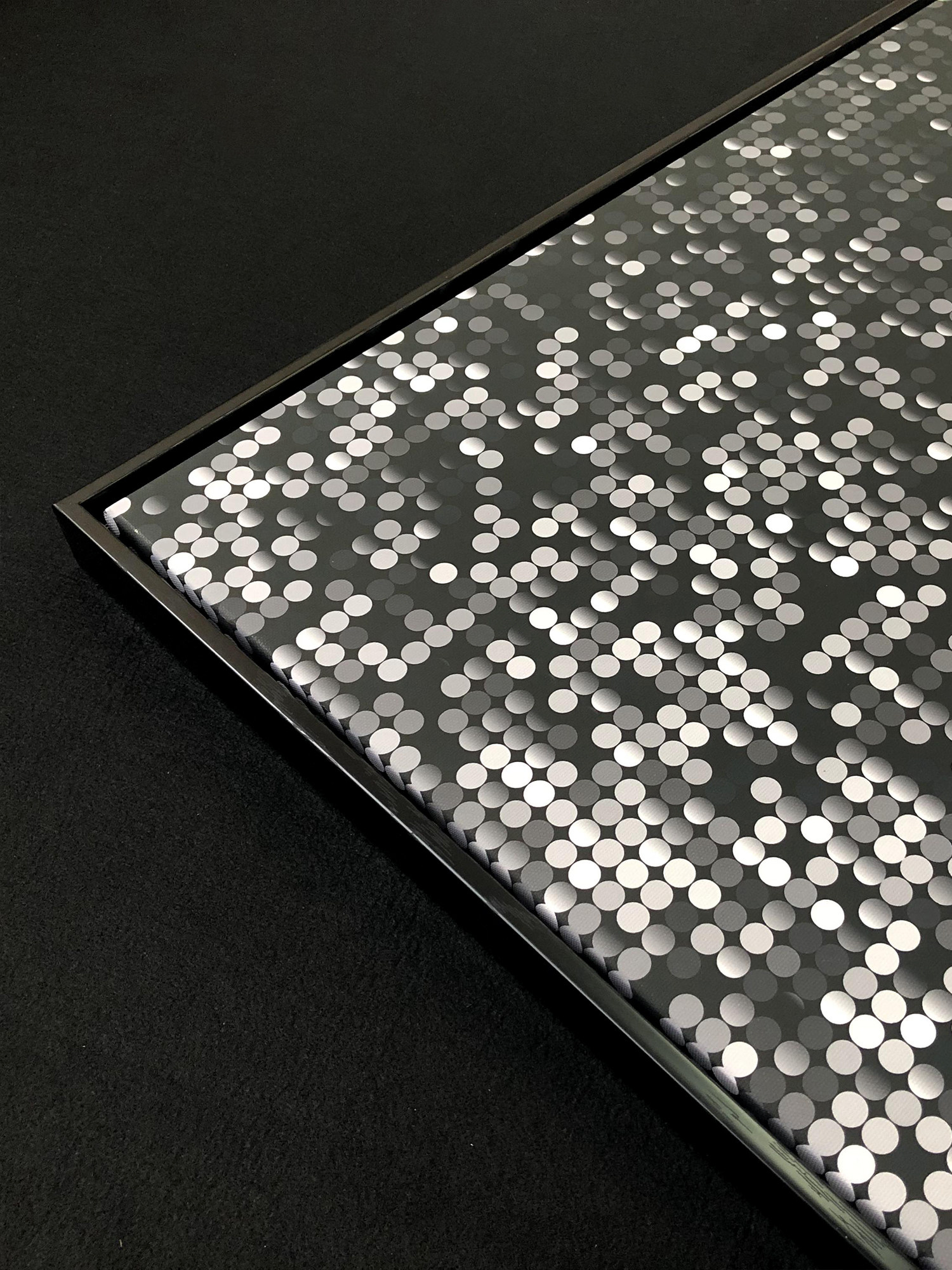 极有家抽象亮片现代客厅背景画餐厅创意装饰画墙画黑白艺术挂画