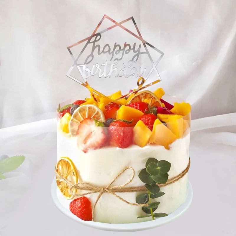 仿真生日蛋糕模型2022新款水果简约流行网红定制仿真水果