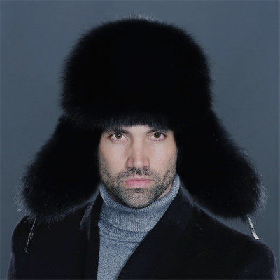 雷锋冬天帽子皮棉绵羊皮草加厚保暖中老年帽男帽子