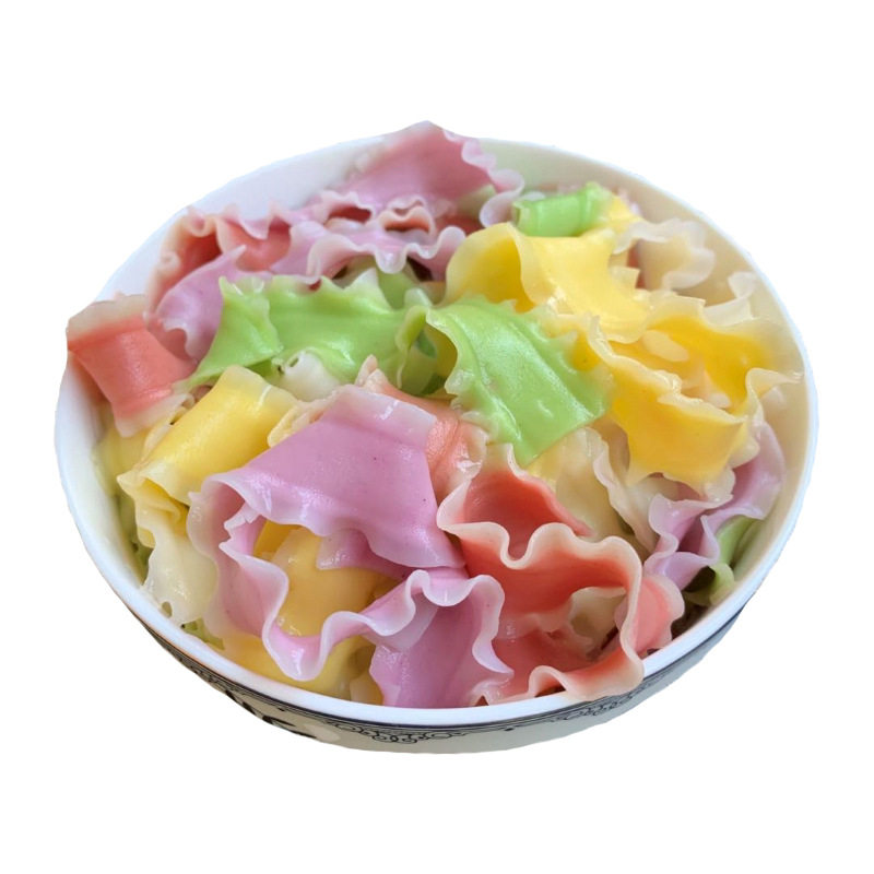 蔬菜彩色刀削面果蔬五彩荞麦拧劲面无添加宽面条宝宝早餐儿童面片