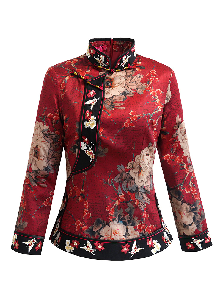 唐装如意风中国国风春节女士冬装拜年大人喜庆上衣