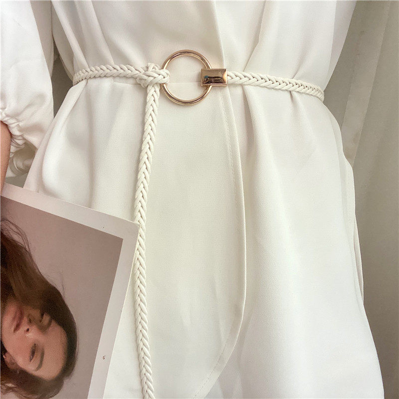 复古连衣百搭打结收腰西装裙子连衣裙装饰时尚腰带