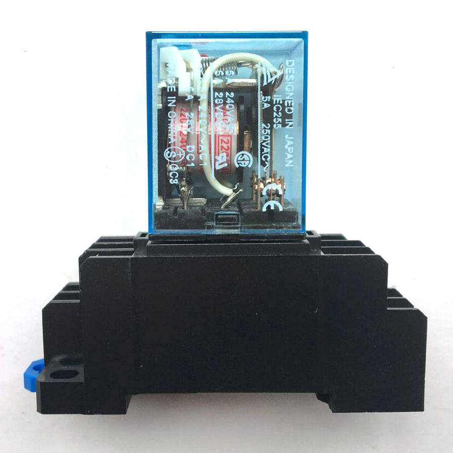 8脚iec2555a250vac小型中间继电器my2njac220vdc24v继电器