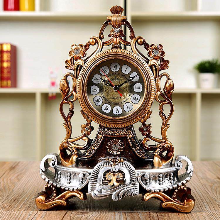 钟表丽盛欧式客厅座钟创意复古现代书桌简约座钟