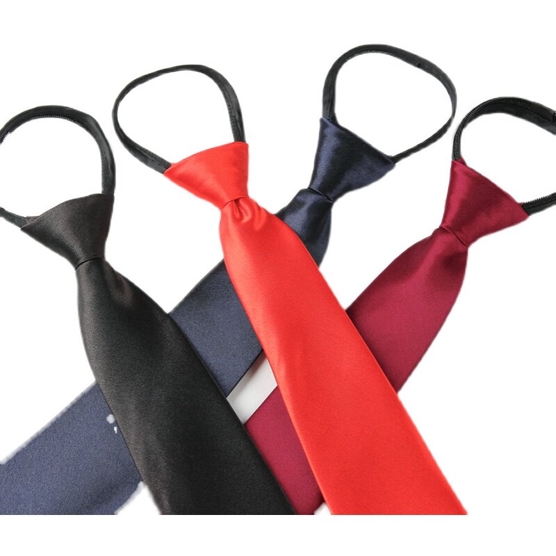 男童免打领带学生学院男孩拉链链式帅气韩版领带