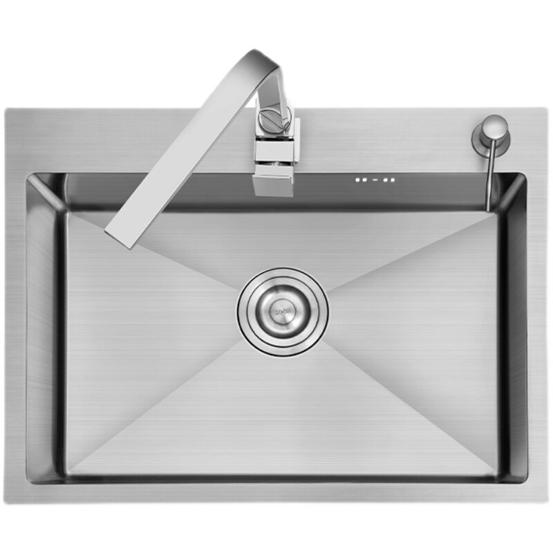 华帝水槽家用洗碗池加厚不锈钢单槽台下手工厨房水槽套餐