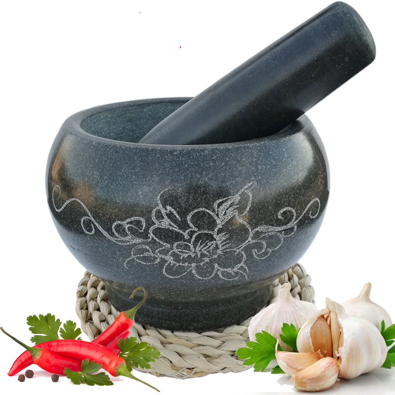天然舂舂臼石擂钵捣碎青石器石捣蒜药罐器捣剥蒜器