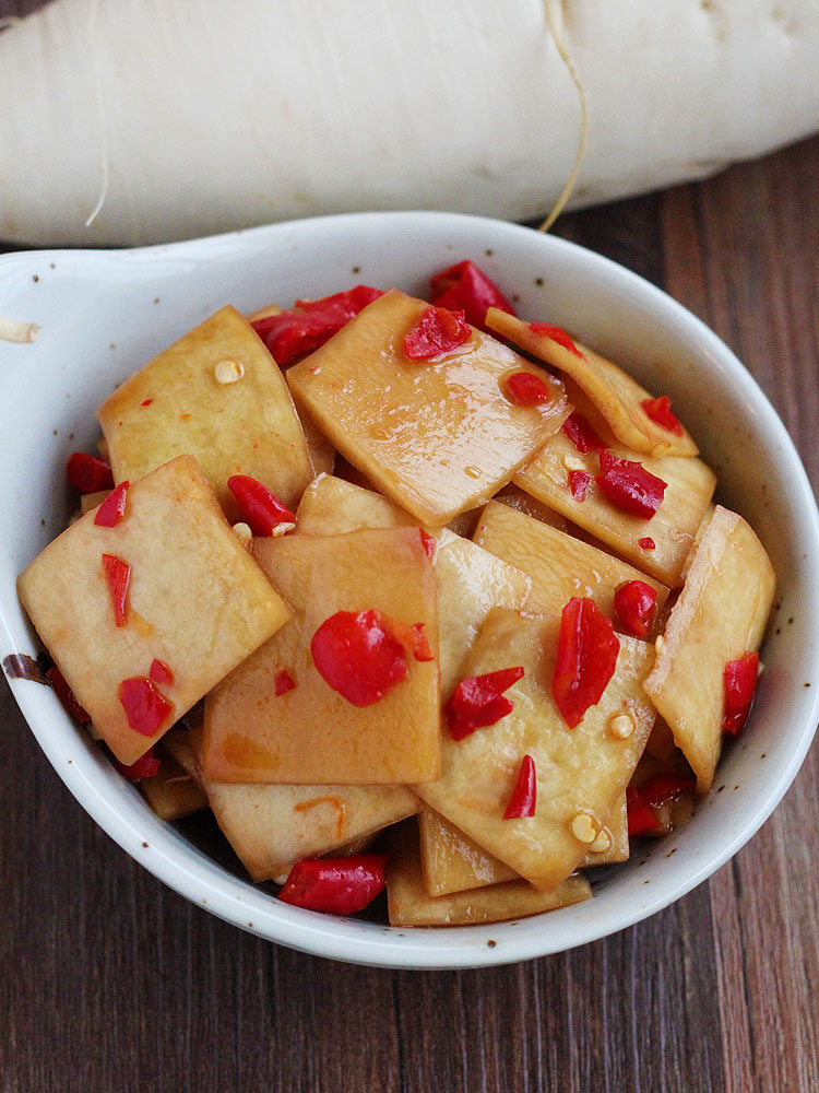 开胃爽口萝卜皮脆甜酸酸辣自制下饭饭菜酱菜腌制