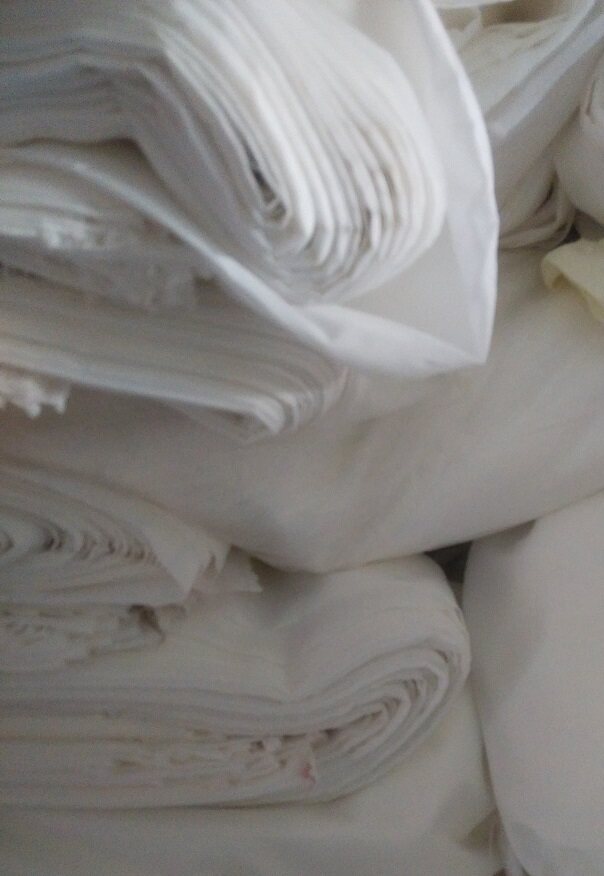 布料190t210t薄软布轻孝衣里子布孝衣白色服装内衬海绵垫